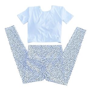 Astoria LUXE IGNITE Medium White  and Black Patterned Activewear Set
